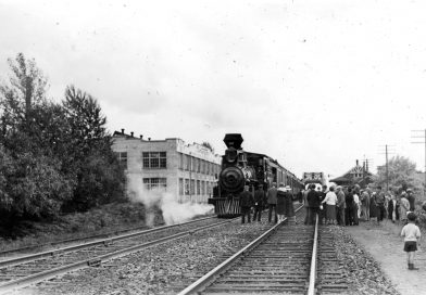 Replica of first C.P.R train to Port Moody, July 3, 1886