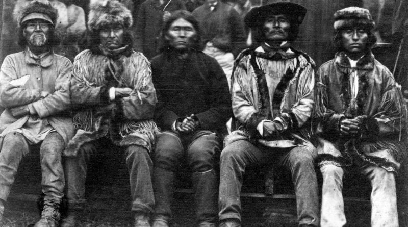 Five First Nations Men, Circa 1860 - City of Vancouver Archives, A-6-150