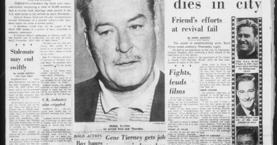 Front page of the Province when Errol Flynn died in the West End. PROVINCE